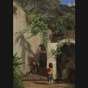 Carl Balsgaard. Italien, 1880. 49x34cm.