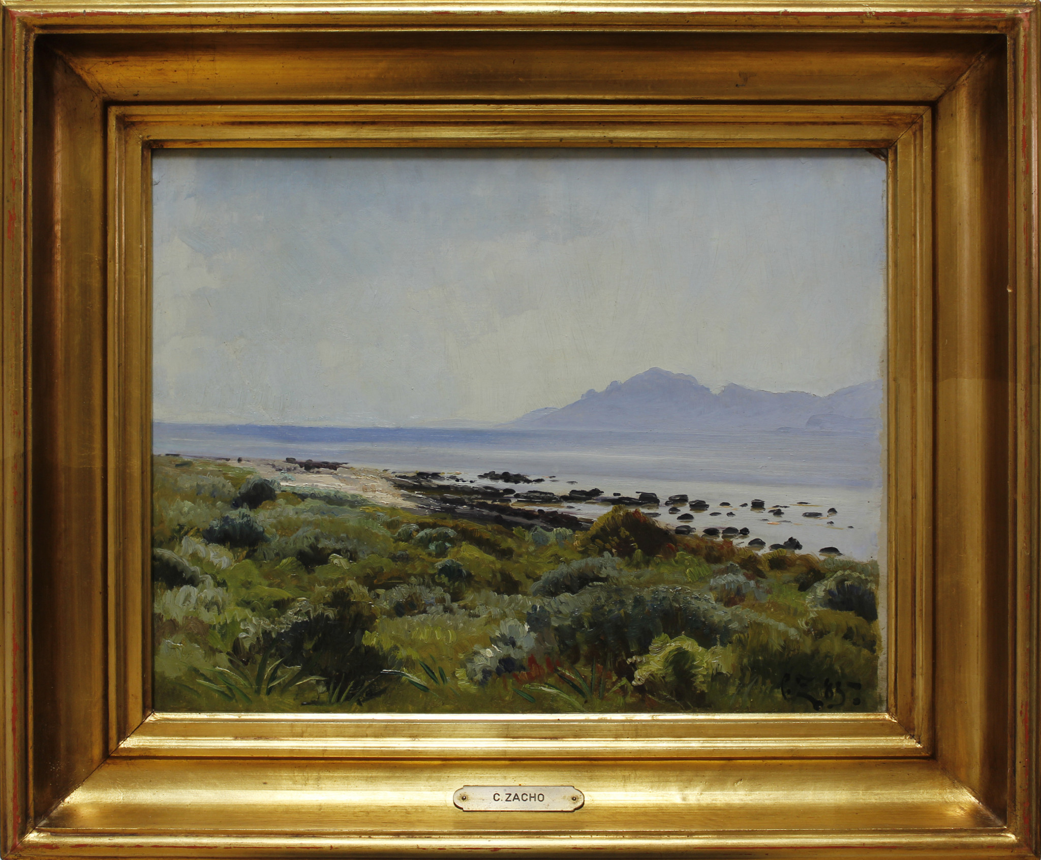 Christian Zacho Fjordudsigt Oliemaleri Dansk Kunstgalleri