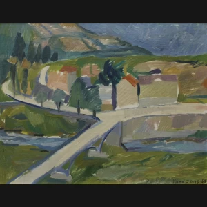 Knud Jans. Komposition, 1955. 34x45cm.