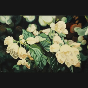 Ole Zieger. Blomster. 60x92cm.