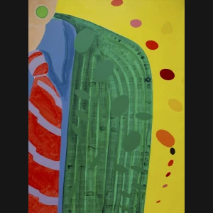 Tom Krøjer. Komposition med person, 1981. 130x95cm.