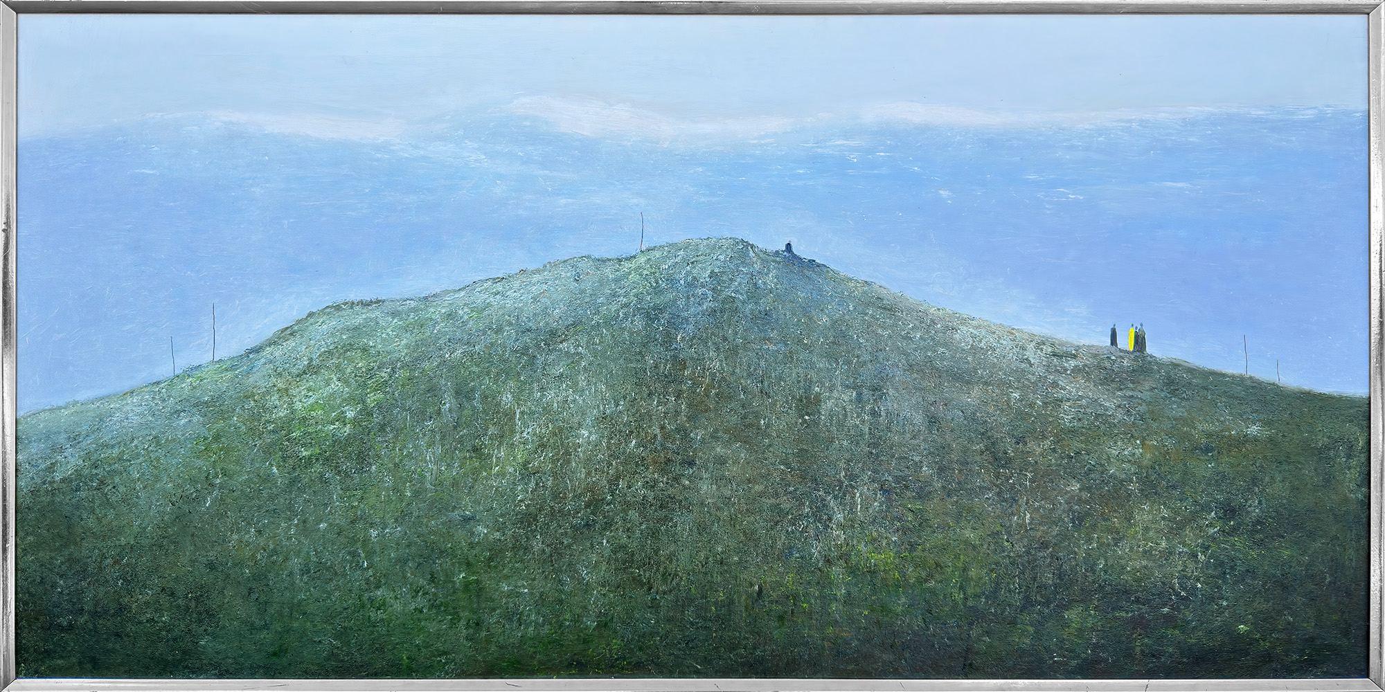 Albert Bertelsen painting Danish Art Gallery 1 1 Albert Bertelsen. Udsigten, Norge 1977. 80x160cm. - Image 3