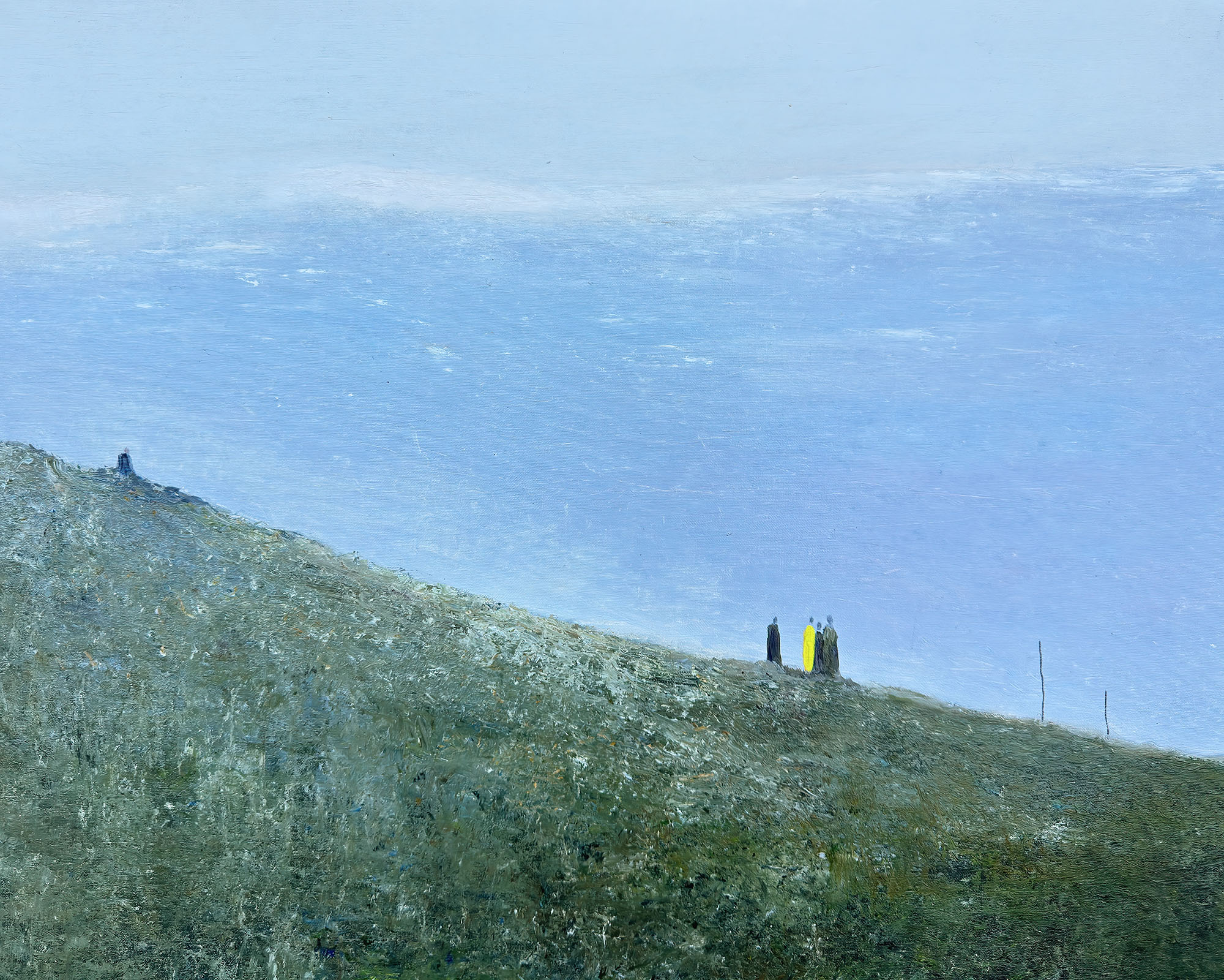 Albert Bertelsen painting Danish Art Gallery 1 2 Albert Bertelsen. Udsigten, Norge 1977. 80x160cm. - Image 2