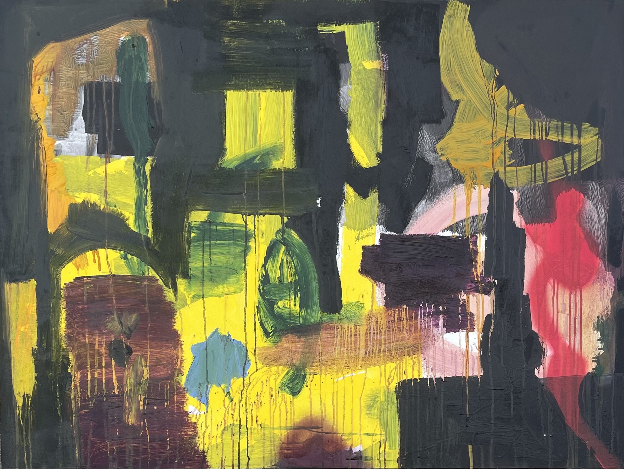 jens birkemose maleri 2 Jens Birkemose "Komposition" 97x130cm.