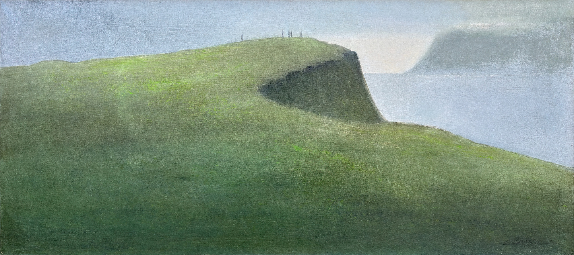 Albert Bertelsen painting Danish Art Gallery 11 Albert Bertelsen Udsigten, Færøerne 1978. 50x120cm.