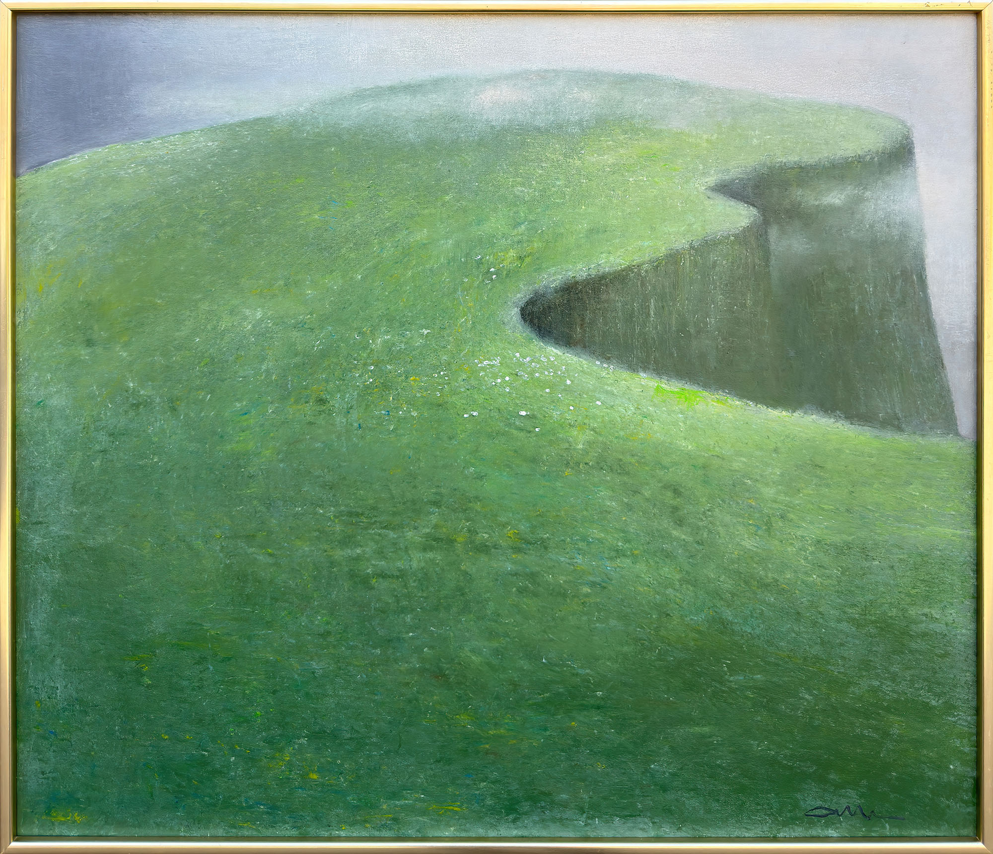 Albert Bertelsen painting Danish Art Gallery 15 2 Albert Bertelsen. Det lyse fjeld, Færøerne 1980. 90x105cm. - Image 2