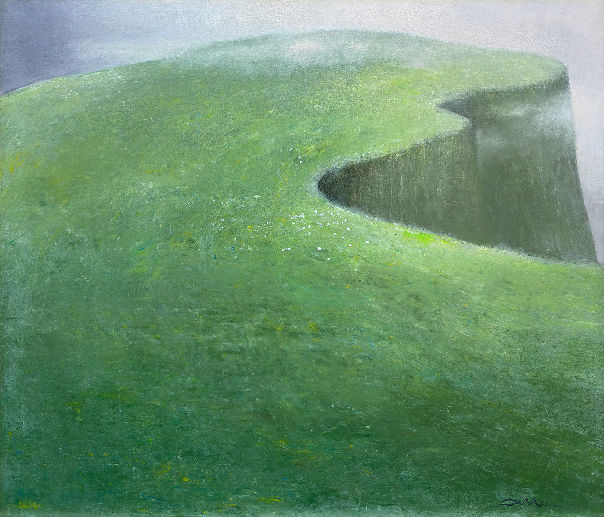 Albert Bertelsen painting Danish Art Gallery 15 Albert Bertelsen. Det lyse fjeld, Færøerne 1980. 90x105cm.