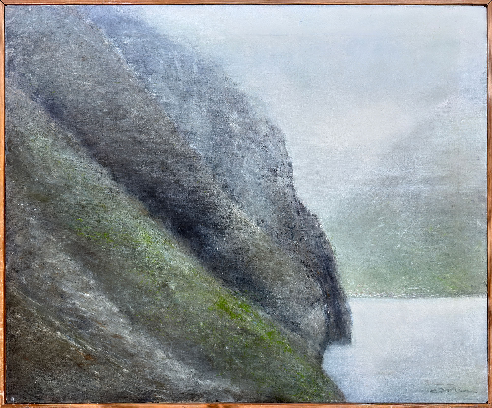 Albert Bertelsen painting Danish Art Gallery 17 1 Albert Bertelsen. Norsk fjeldbillede, Norge 1984. 72x88cm. - Image 2