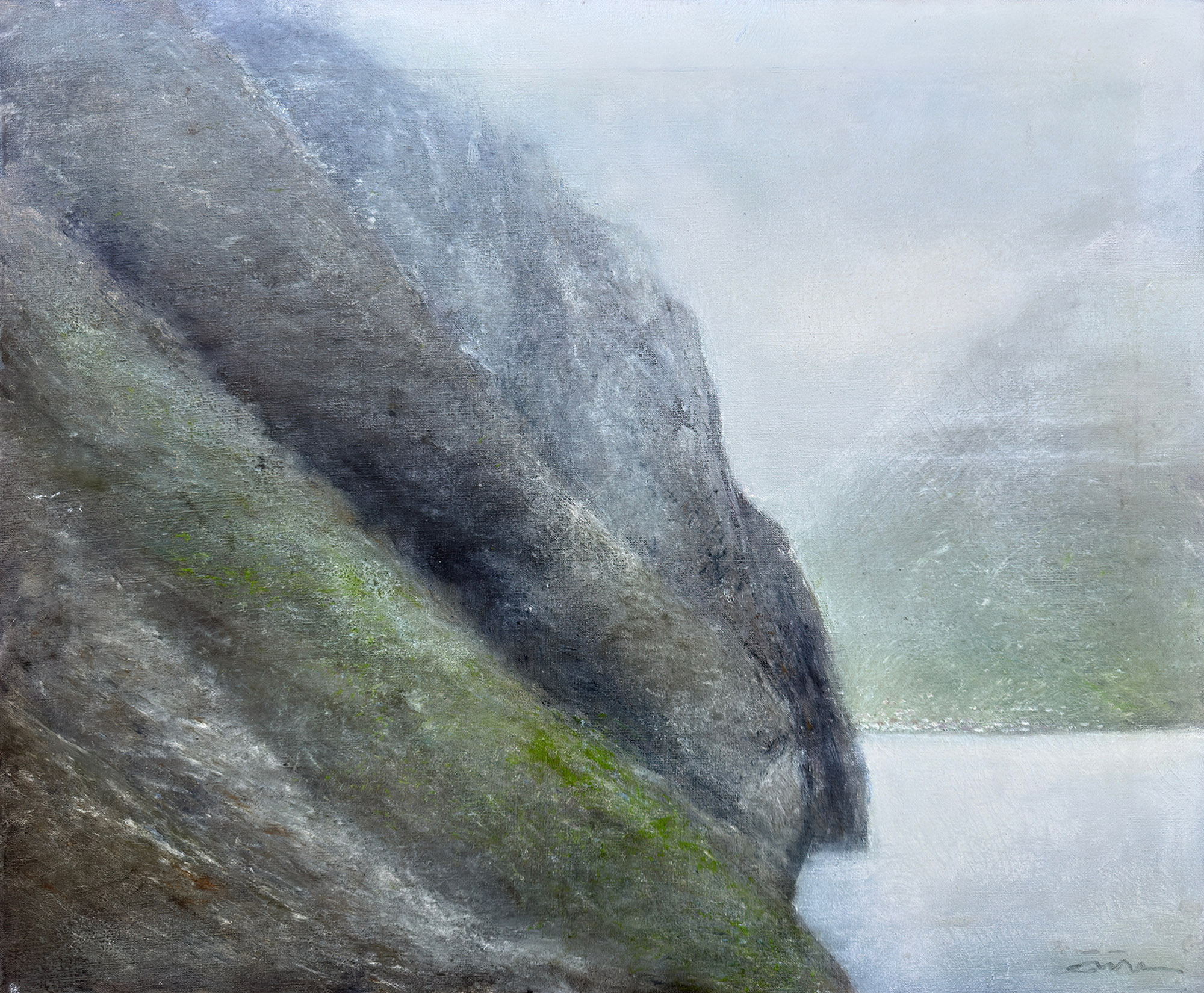 Albert Bertelsen painting Danish Art Gallery 17 Albert Bertelsen. Norsk fjeldbillede, Norge 1984. 72x88cm.