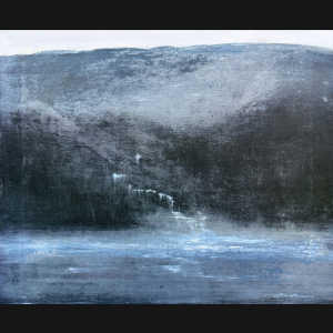 Albert Bertelsen. Blå aften, Norge 1982. 60x73cm.