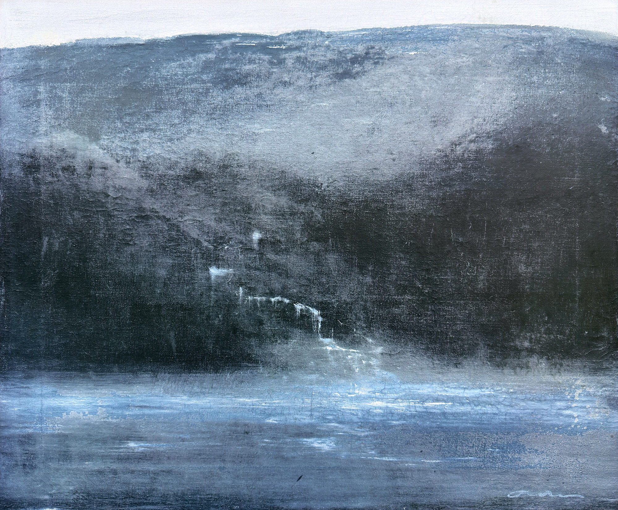 Albert Bertelsen painting Danish Art Gallery 21 Albert Bertelsen. Blå aften, Norge 1982. 60x73cm.