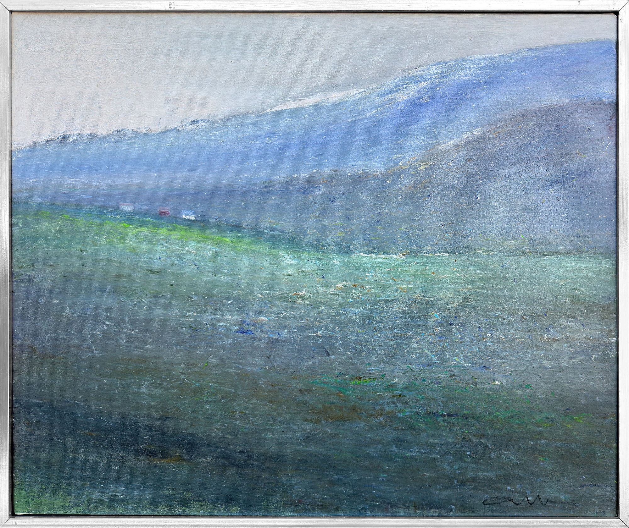 Albert Bertelsen painting Danish Art Gallery 24 1 Albert Bertelsen Huse på fjeldet, Norge 1980. 50x60cm - Image 2