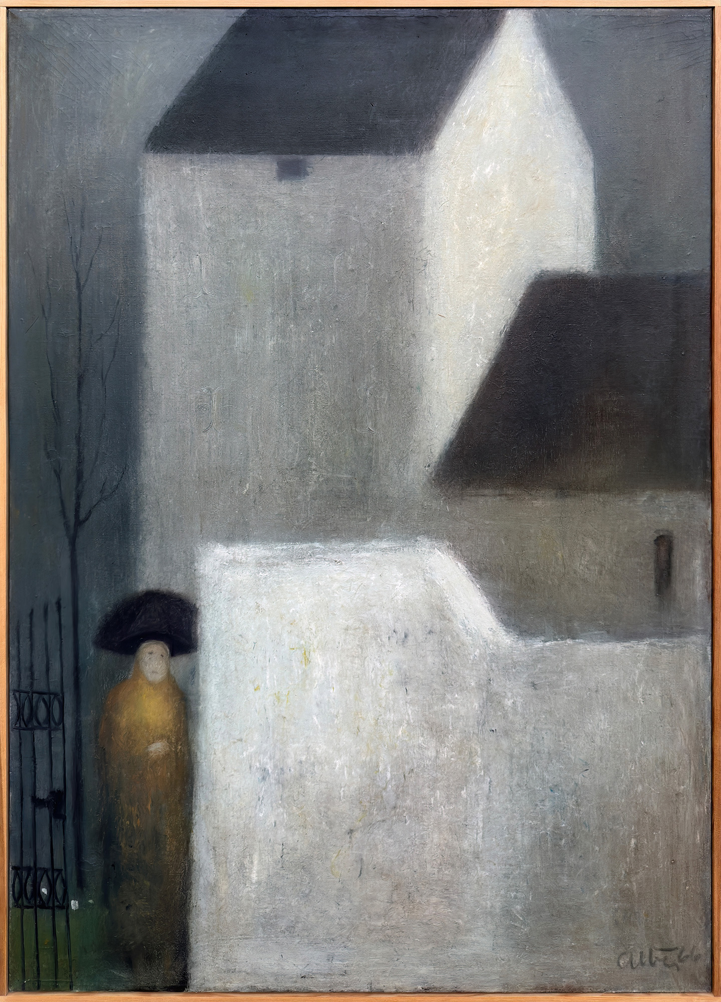 Albert Bertelsen painting Danish Art Gallery 29 1 Albert Bertelsen Ved lågen, 1966. 120x82cm - Image 2