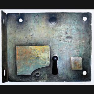 Albert Bertelsen. Gl. lås, 1988. 81x100cm.