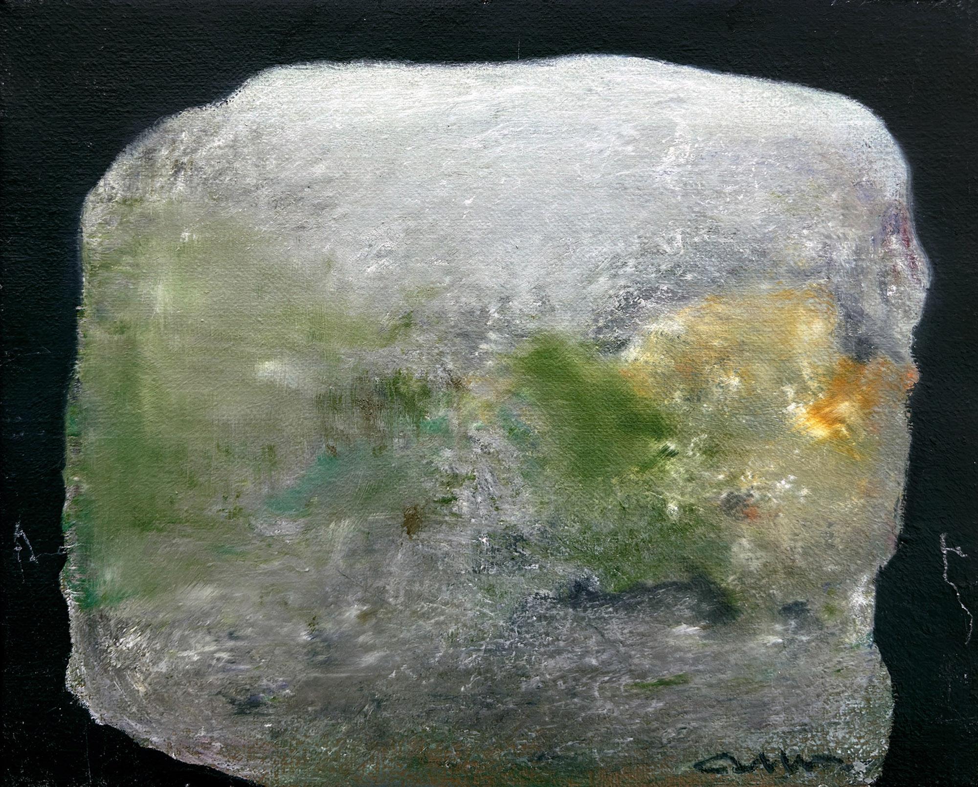 Albert Bertelsen painting Danish Art Gallery 36 Albert Bertelsen. Norsk stenbillede, 1984. 33x41cm.