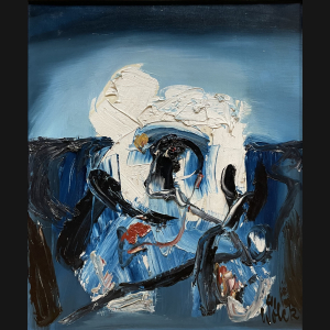 Preben Wolck “Landskab” 1970. 60x50cm.