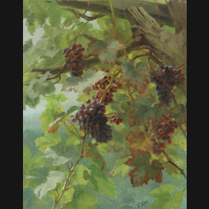 Anthonore Christensen “Blå vindruer” 1890. 65x53cm.