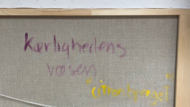 le4 Lisbeth Ellinor "Kærlighedens væsen, citron bjerget" 2024. 150x200cm. - Billede 5