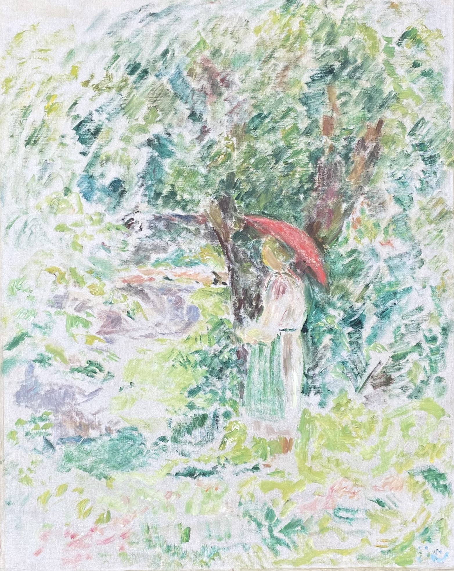 sigurdswane maleri Sigurd Swane "Kvinde i haven" 80x62cm.