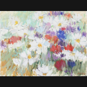 Per Flemming “Blomstermark” 1990. 60x80cm.
