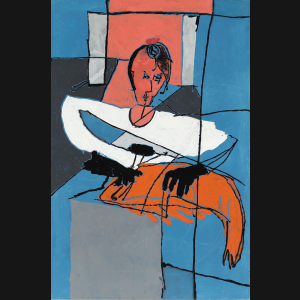 Bentemarie Kjeldbæk “Komposition” 1995. 128x85cm.