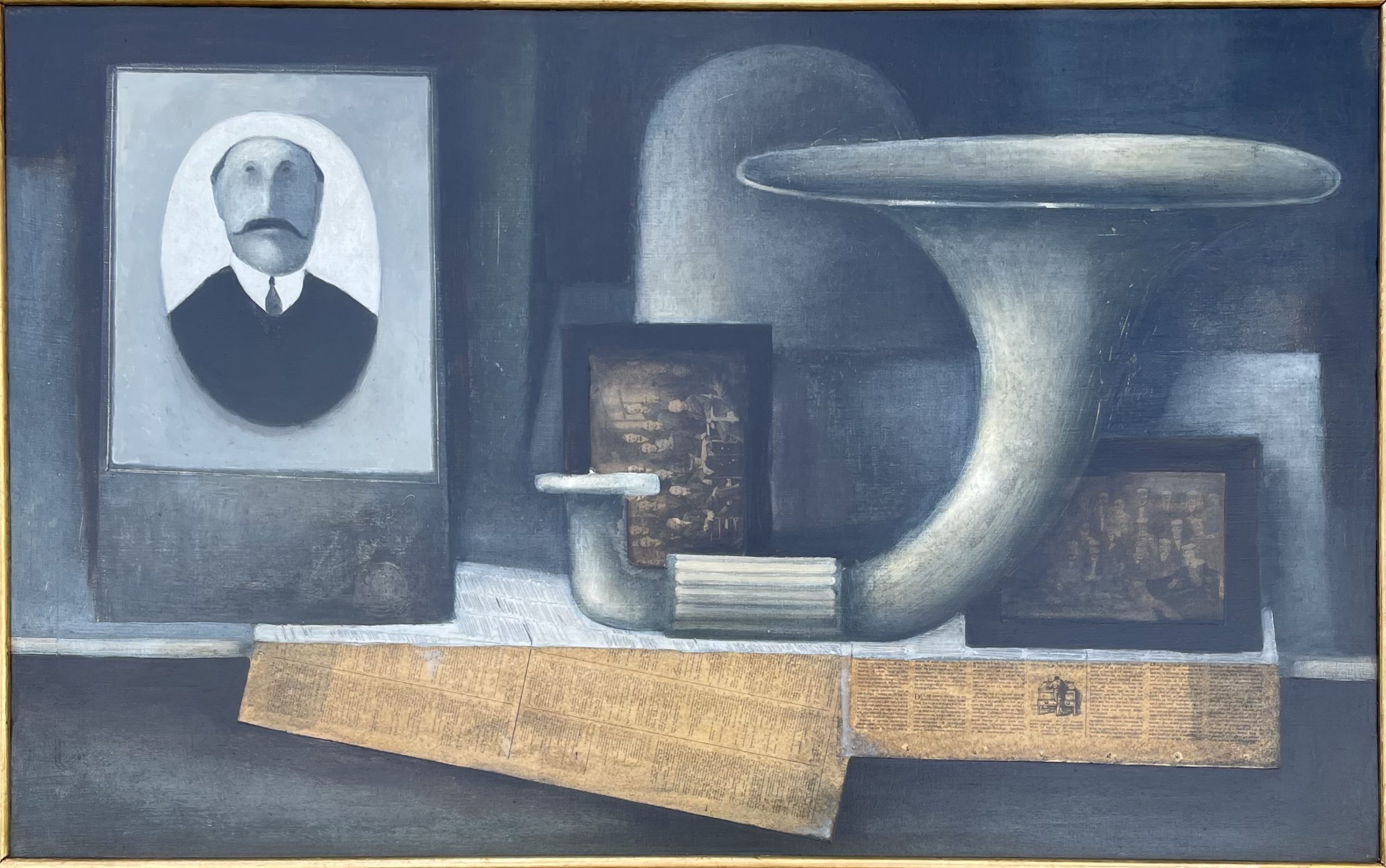 albert bertelsen maleri op scaled Albert Bertelsen "Opstilling" 1971. 80x120cm.
