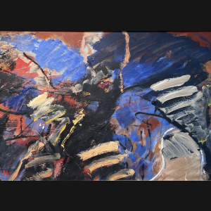 Hans Tyrrestrup “Komposition” 1986. 50x70cm