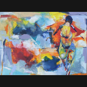 Henrik Busk Andersen “Den farverige horisont” 2026. 100x140cm