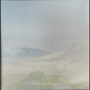 Svend Åge Madsen “Diset maj dag, Færøerne” 80x80cm