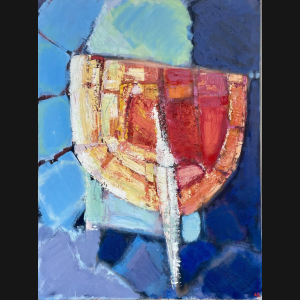 Axel strøbye “Komposition” 130x98cm.