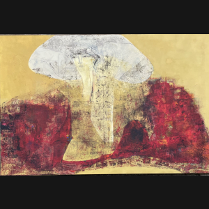 Ljudmila Vodopic “Komposition med kvinde” 2026. 100x150cm.