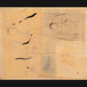Preben Hornung “Atelier billede” 1975. 54x65cm