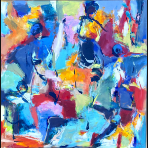 Henrik Busk Andersen “Abstrakt zone” 2026. 140x140cm.