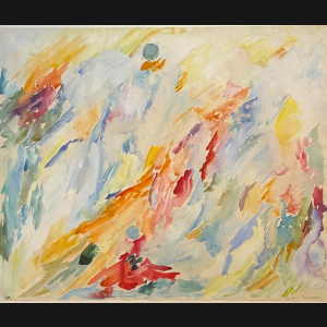 else alfelt maleri Else Alfelt “Komposition” 1948. 39x46cm.