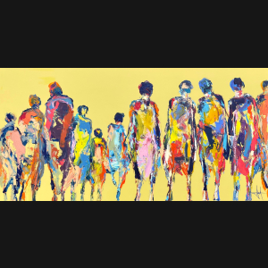 Henrik Busk Andersen “Vi har alle noget med” 2026. 70x140cm.