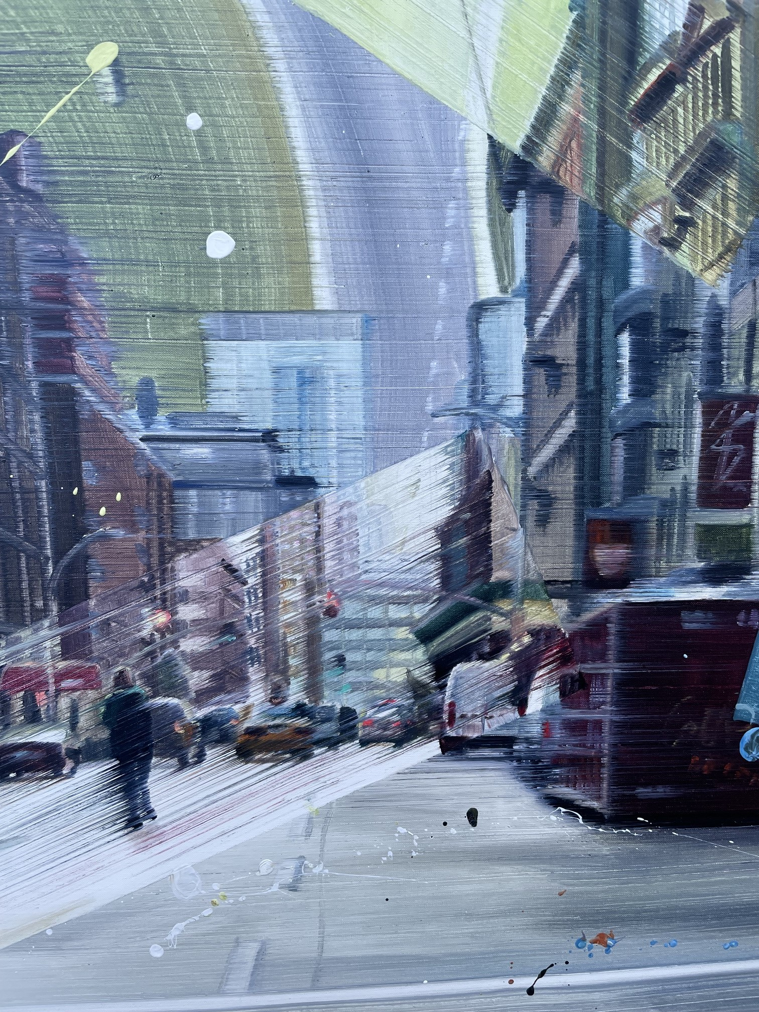 Jacob Brostrup painting 1 Jacob Brostrup "Round About" 2009. 100x140cm. - Image 2