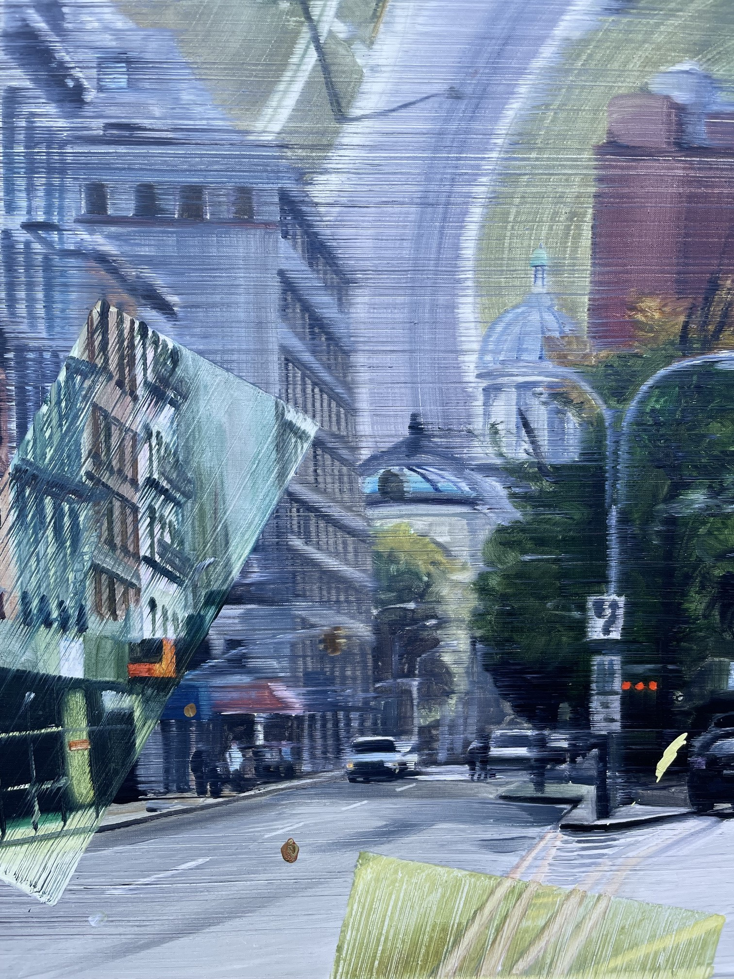 Jacob Brostrup painting 2 Jacob Brostrup "Round About" 2009. 100x140cm. - Image 3