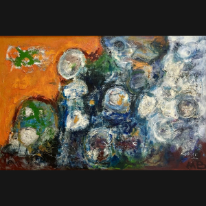 Mogens Balle “Bevægelig rejse” 1962. 62x90cm.