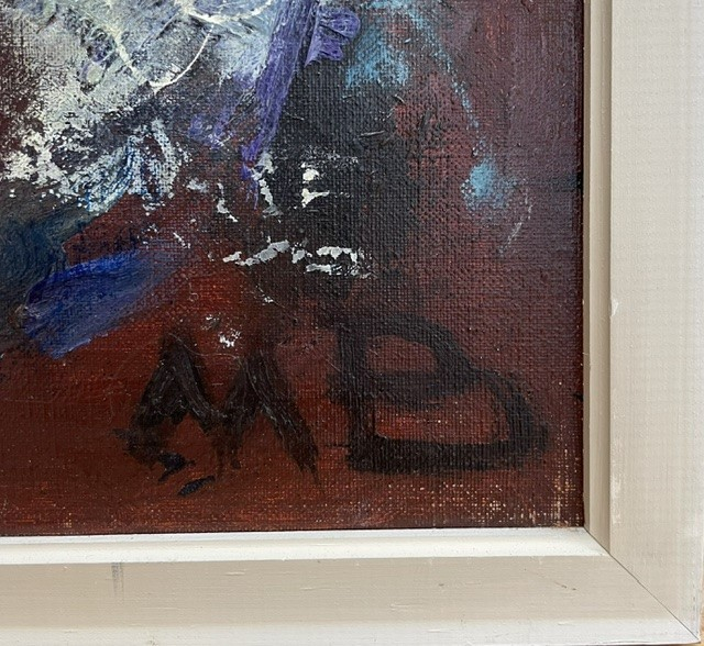 mogens balle maleri1 Mogens Balle "Bevægelig rejse" 1962. 62x90cm. - Billede 2