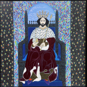 Esben Hanefelt Kristensen”Komposition”1990. 90x90cm.