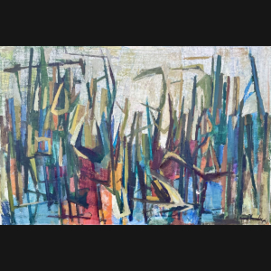 Svend Saabye “Komposition” 90x140cm.