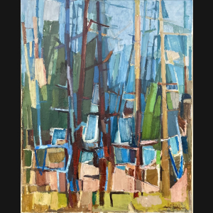 svend sabye maleri Svend Saabye “Komposition” 100x82cm.